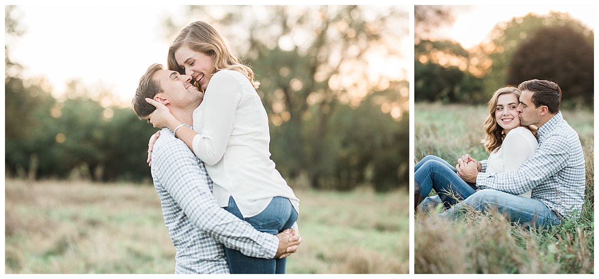 candid and natural engagement session in the quad cities